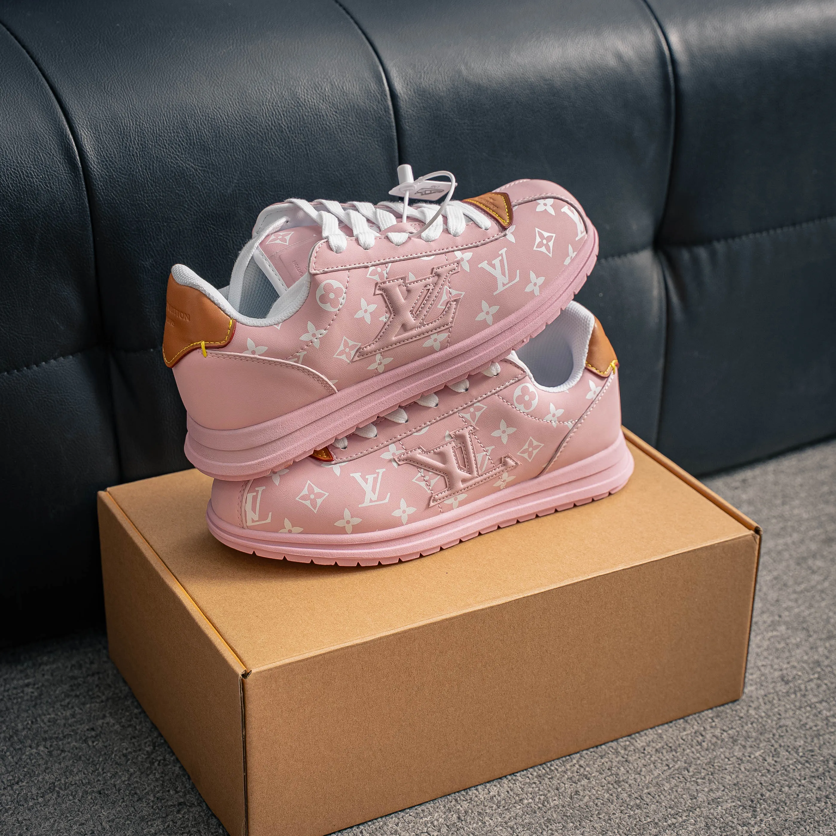 # LOUIS VUITTON x Nigo lv Buttersoft Cowhide Leather FW 25 Lace-Up Low-Top Shoes Same Style